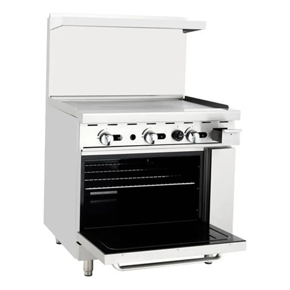 Atosa USA AGR-36G-NG 36“ Gas Restaurant Range, (1) Standard Oven, (1) Griddle