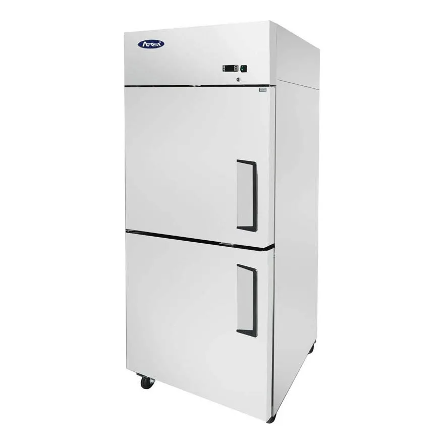 Atosa USA MBF8010GRL 28" 1-Section Reach-In Refrigerator w/ Left Hinged 2 Half Solid Door, Top Mounted, 21 cu. ft.