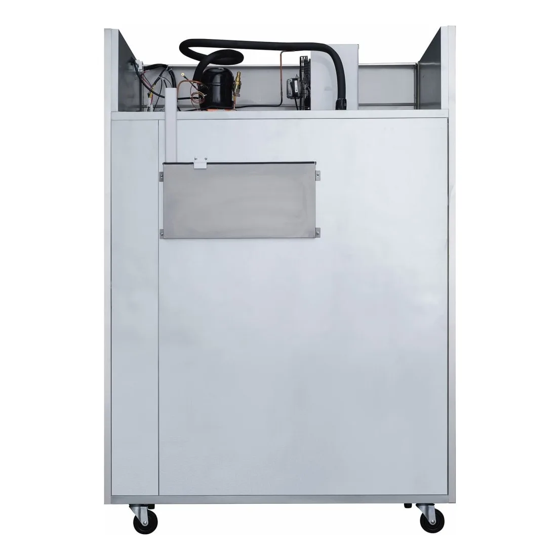 Dukers D55AR 55 1/8" Two Section Reach In Refrigerator, (2) Left/Right Hinge Solid Doors, 115v
