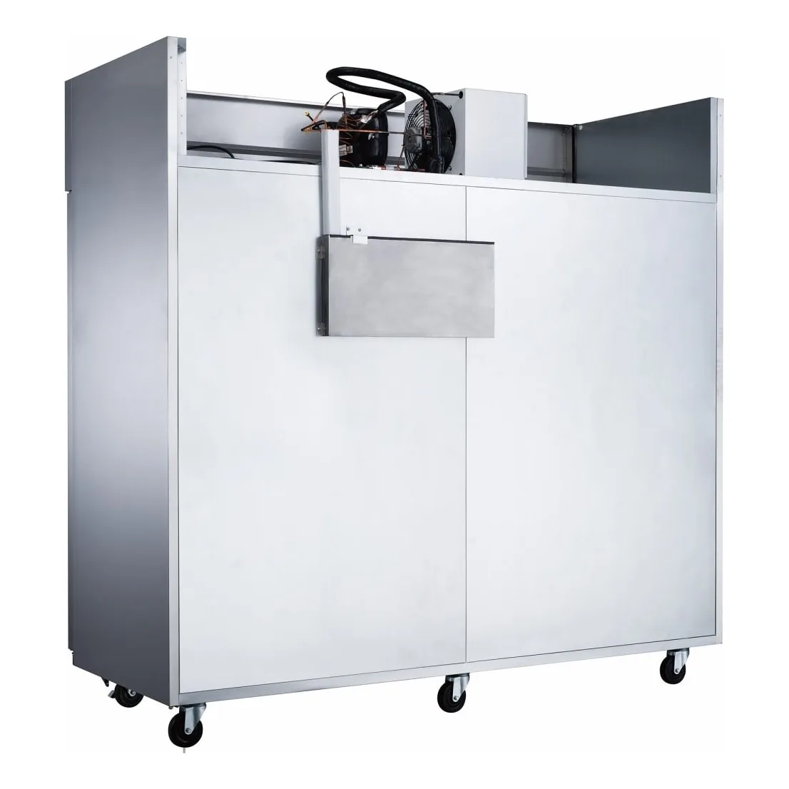 Dukers D83AR 82 5/8" Three Section Reach In Refrigerator, (3) Left/Right Hinge Solid Doors, 115v