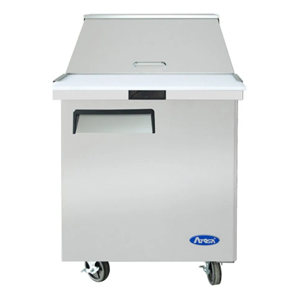 Atosa USA MSF8305GR 27" One Section Mega Top Sandwich/Salad Prep Table w/ 1 Door, 12 Pans
