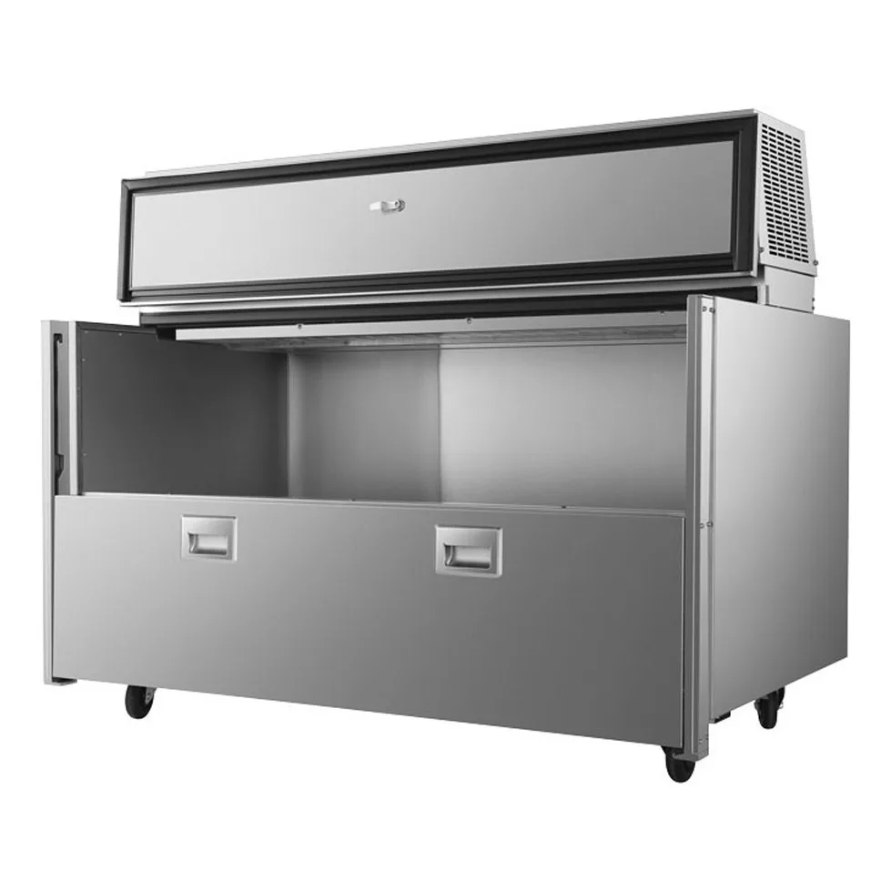 Atosa USA AMC-5801 58“ Single Sided Milk Cooler, Forced Air, 16 Crates Capacity