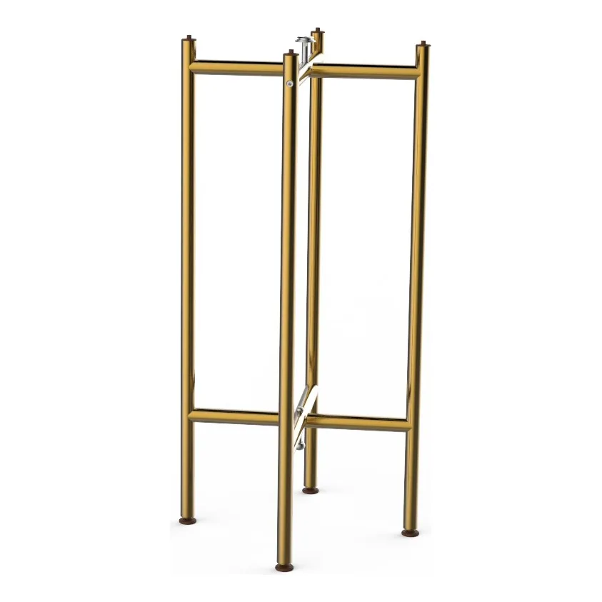 Steelite MGSCLXBR0301 Buffet Table Base, 42H, Brushed Brass Finish, Stainless Steel, 19x19 Base