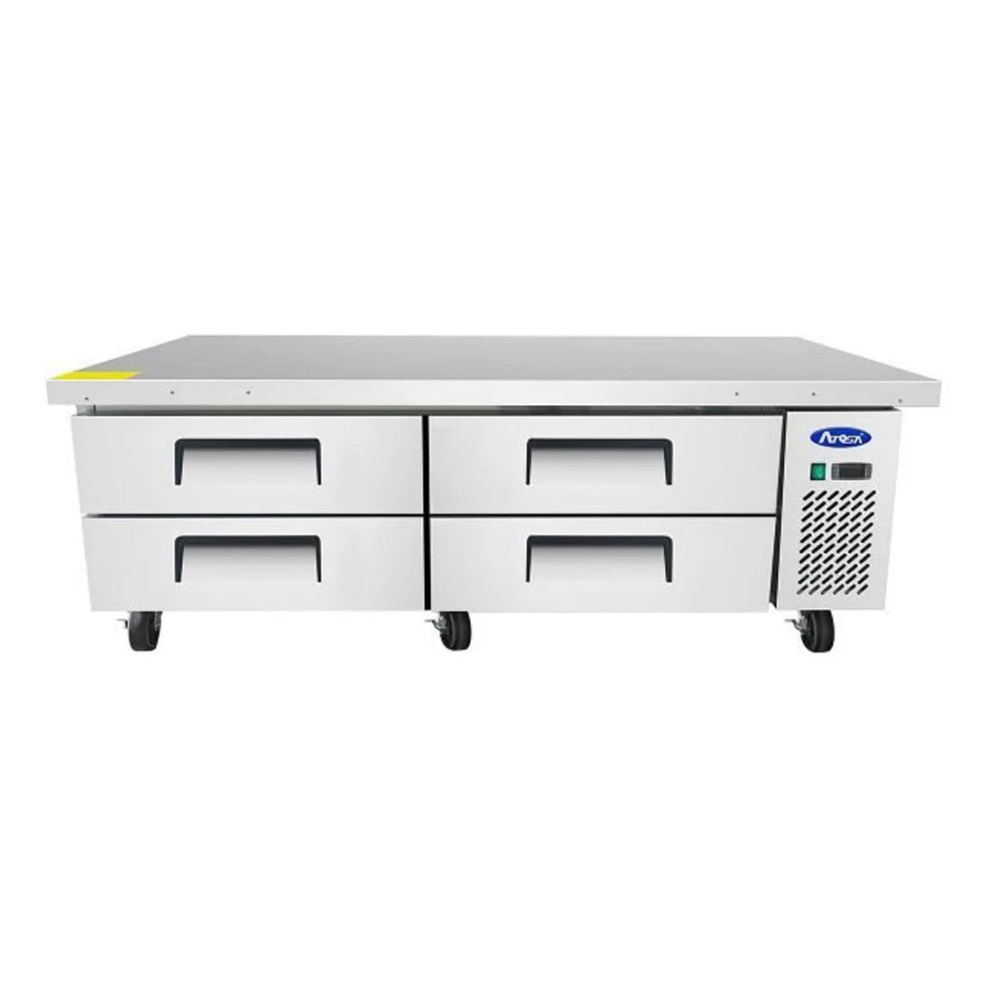 Atosa USA MGF8453GR 72" 4 Drawers Refrigerated Chef Base, Includes (8) 12 x 20 pans, 12 cu. ft.