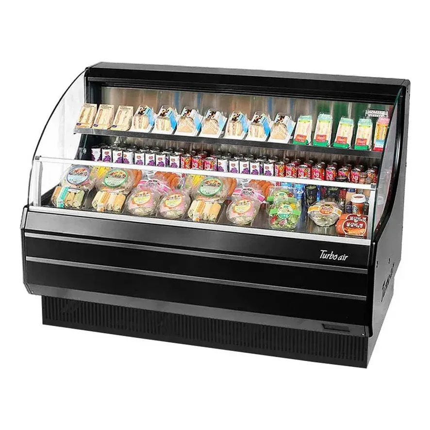 Turbo Air TOM-60LW-N 63″ Horizontal Open Air Merchandiser in White, Self-Contained, 1 Shelf, 12.3 cu. ft.