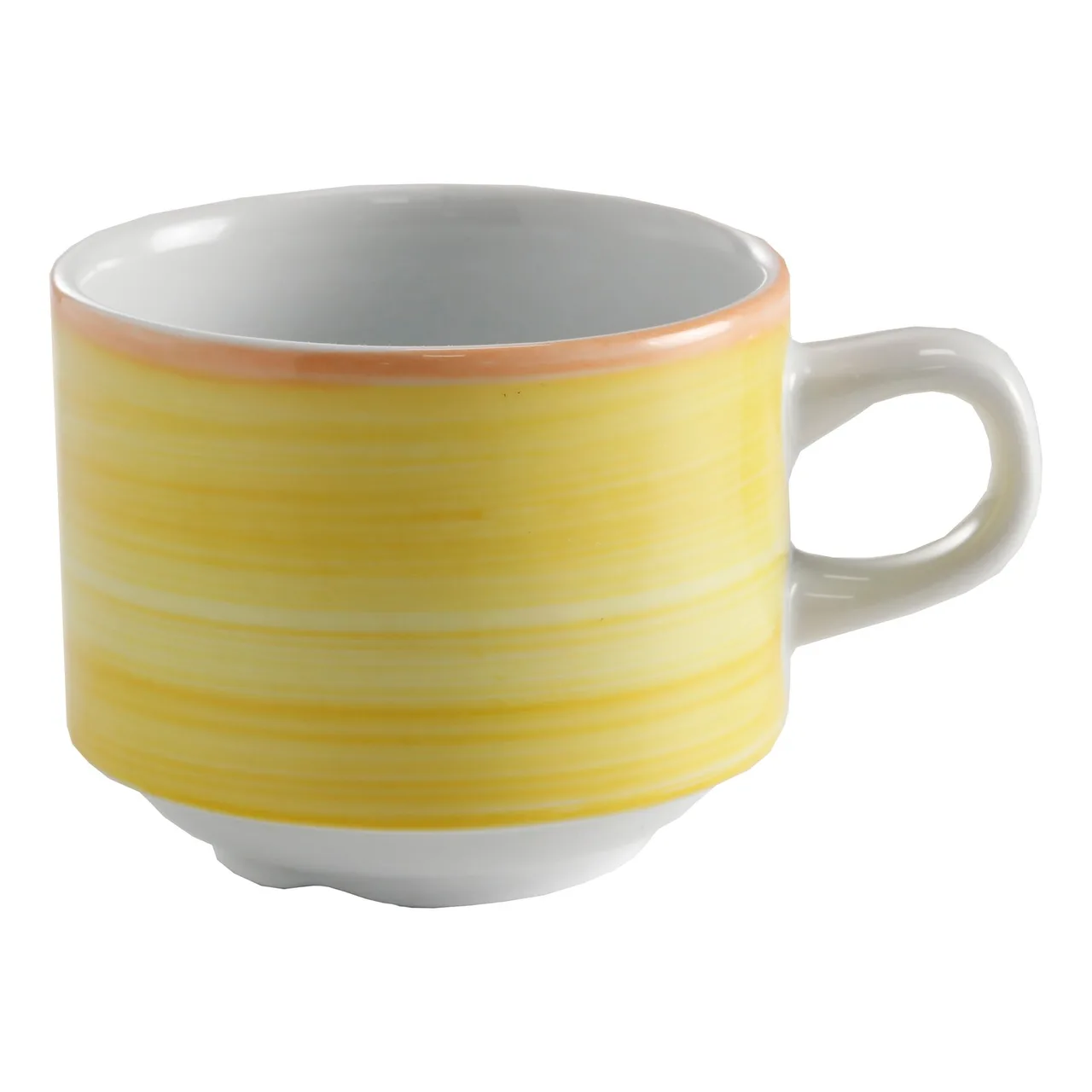 GET PA1600904024 Espresso Cup, 2-9/10 Oz., 3-3/4" Dia., Porcelain, Corona Yellow, Stackable, 1 Dozen