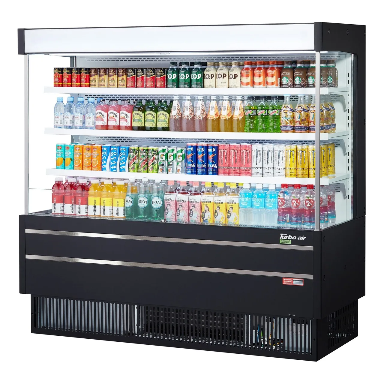 Turbo Air TOM-60MSEW(B)-N 64″ Vertical Open Air Merchandiser, Specify Exterior, Self-Contained, 3 Shelves, 17.2 cu ft.
