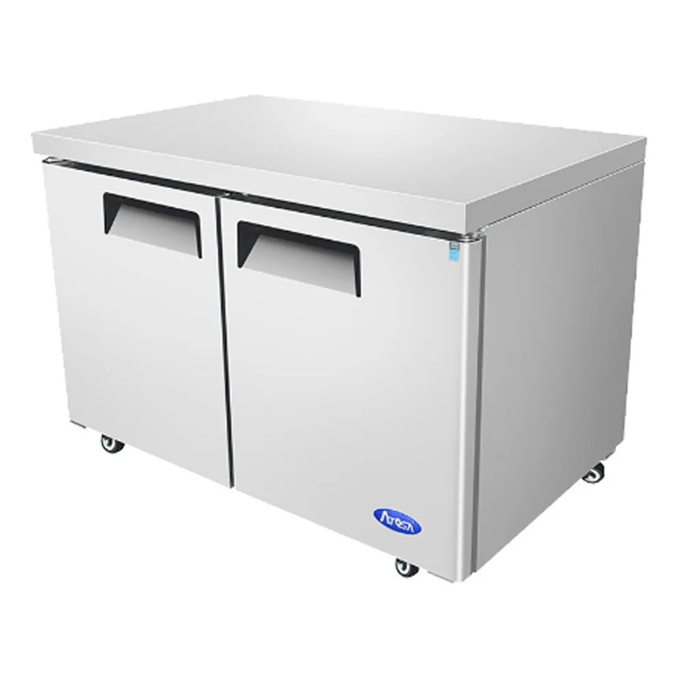 Atosa USA MGF8403GR 60“ Two Section Undercounter Refrigerator w/ 2 Doors, 17.2 cu. ft.