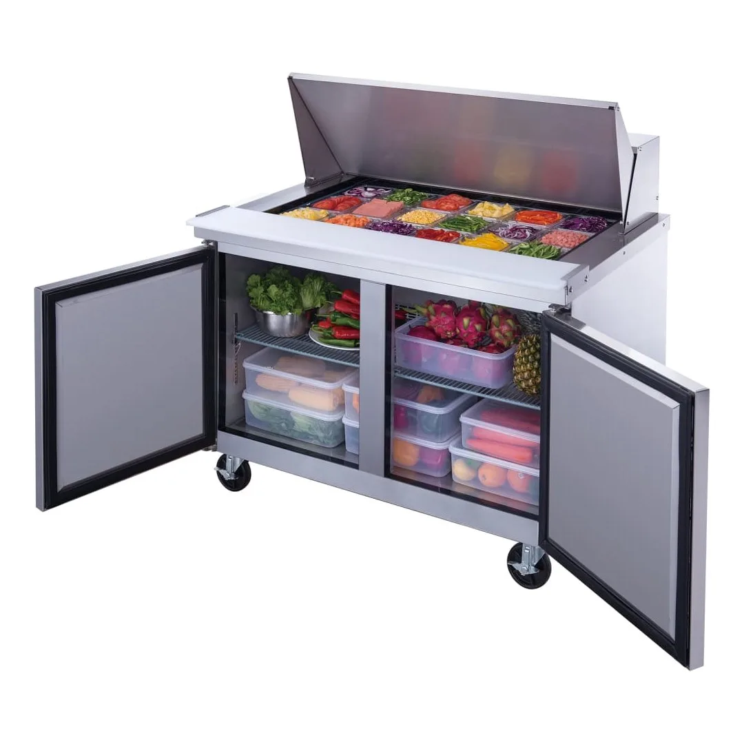 Dukers DSP48-18M-S2 48 1/4" Sandwich/Salad Prep Table w/ Refrigerated Base, 115v