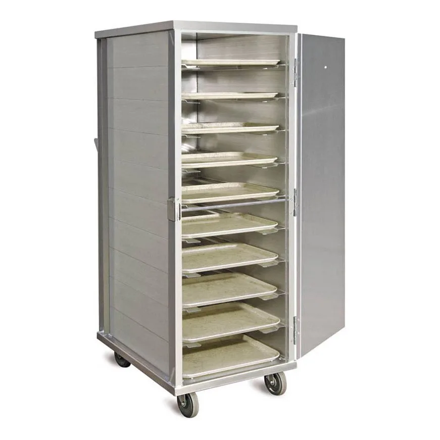 Piper Products AD-20 Aluminum Enclosed Meal Delivery Cart w/ 20 Tray Capacity