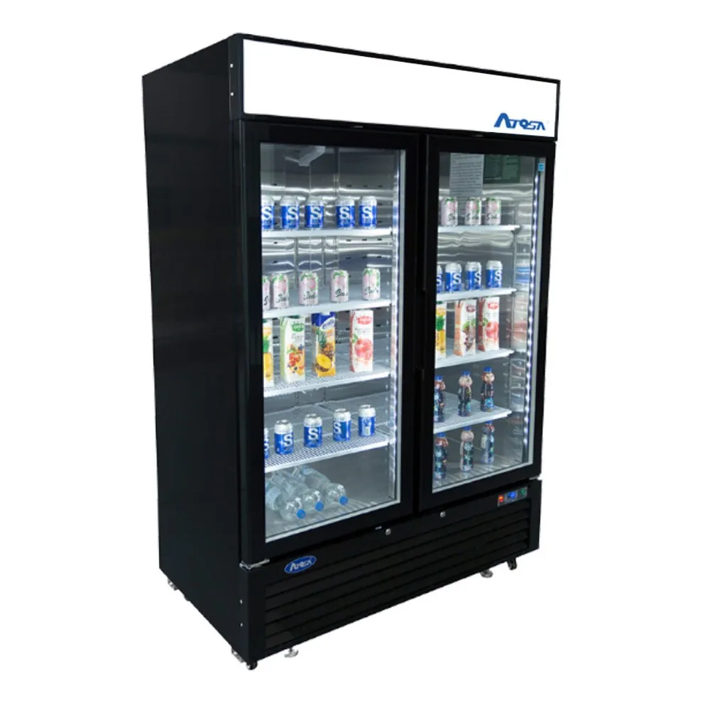 Atosa USA MCF8723GR 54“ 2-Section Merchandiser Refrigerator w/ 2 Swing Glass Door, 43.8 cu. ft.