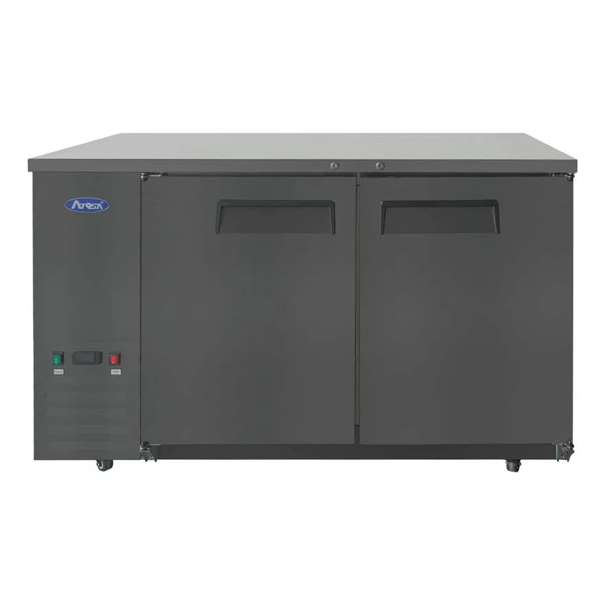 Atosa USA SBB59GRAUS2 57" Two Section Back Bar Cooler with Solid Door, 15.0 cu. ft.