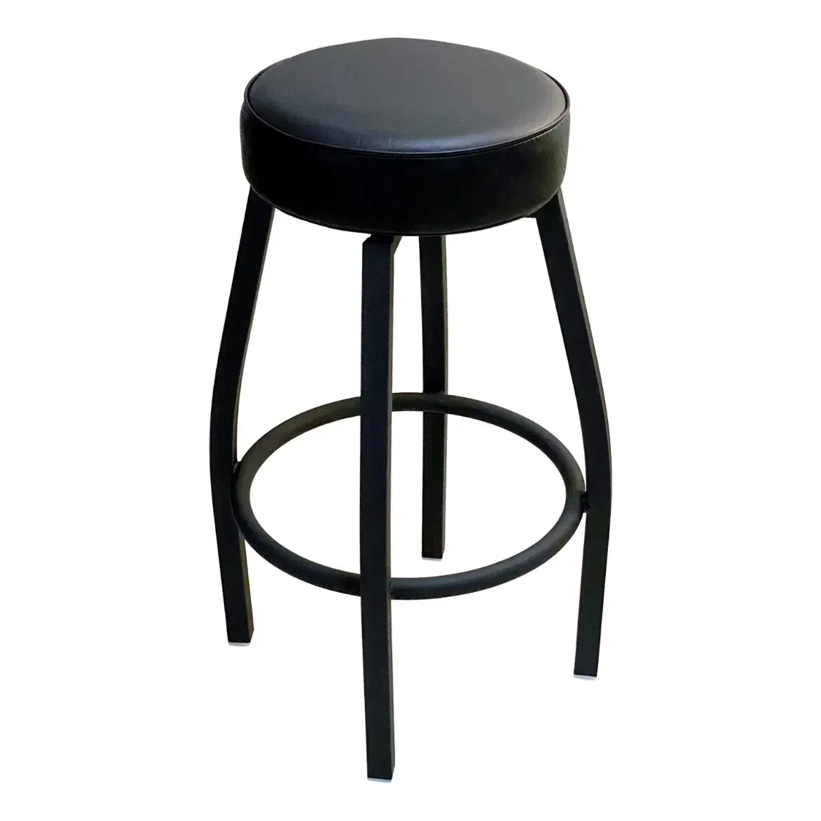 AAA Furniture Wholesale SRB-316 Bar Stool with Upholstered Seat, Black (Quick Ship)