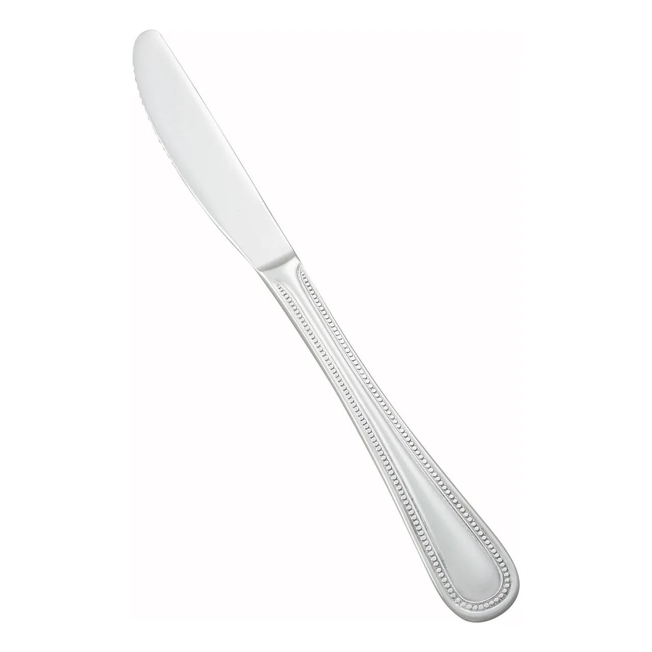 Winco 0005-08 Dinner Knife, 8-3/4" Dots, Mirror Finish, 18/0 Stainless Steel, 8‑9" Length - 1 Dozen