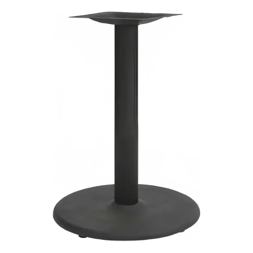American Tables & Seating 2 Piece Dining Height Table Base Kit – 3″ Column, 18″ Round Base, Black