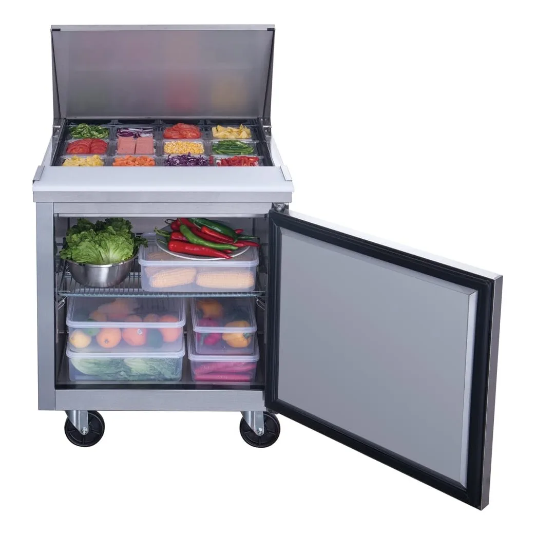 Dukers DSP29-12M-S1 29" Sandwich/Salad Prep Table w/ Refrigerated Base, 115v