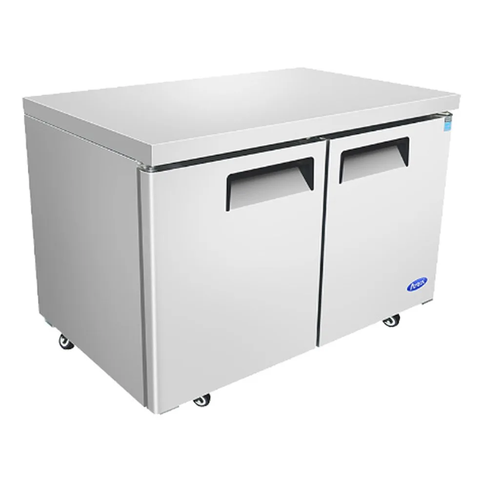 Atosa USA MGF8403GR 60“ Two Section Undercounter Refrigerator w/ 2 Doors, 17.2 cu. ft.