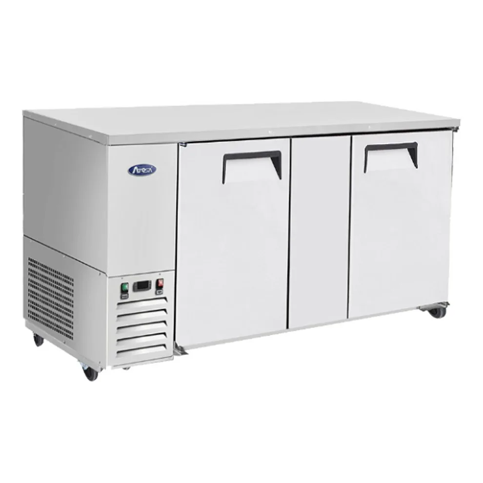 Atosa USA MBB69GR 68“ Two Section Back Bar Cooler with Solid Door, 21.5 cu. ft.