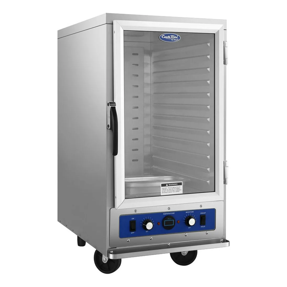Atosa USA ATWC-9-P 42"H Heated Holding Cabinet, 12-Pan (18x26), Stainless Steel, Insulated, Mobile, 80-220°F