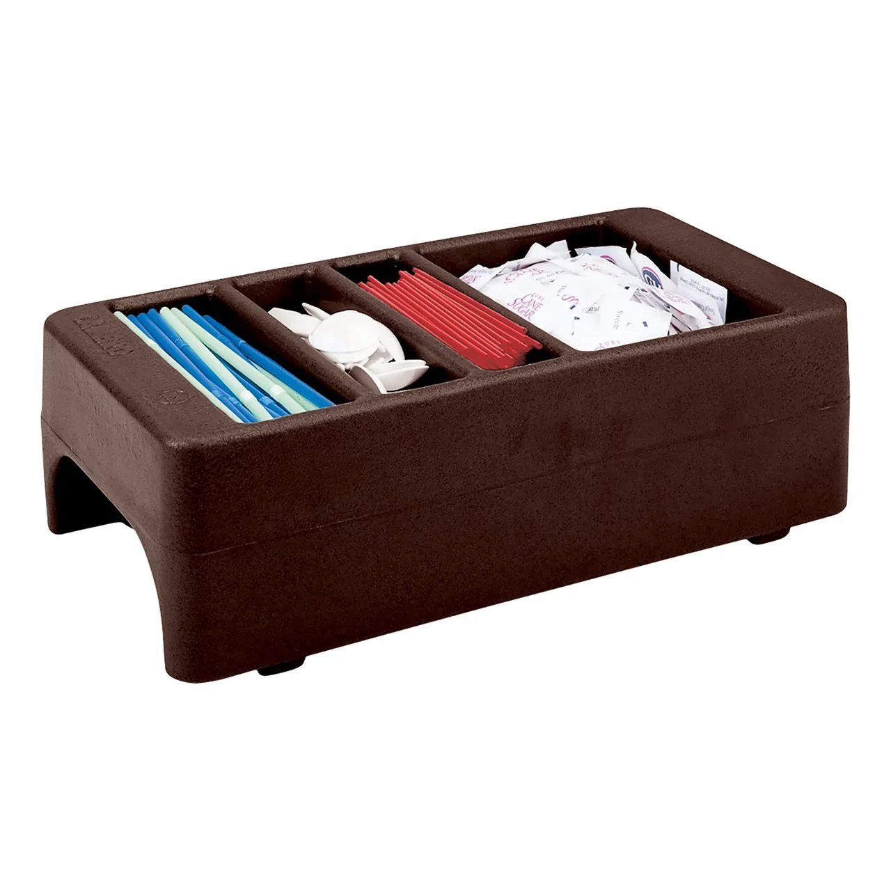 Cambro LCDCH131 Condiment Holder, 8-3/4W×16-1/2D×5H, Brown Pl 3Sec, Fits 250/500LCD UC250/UC500, NSF