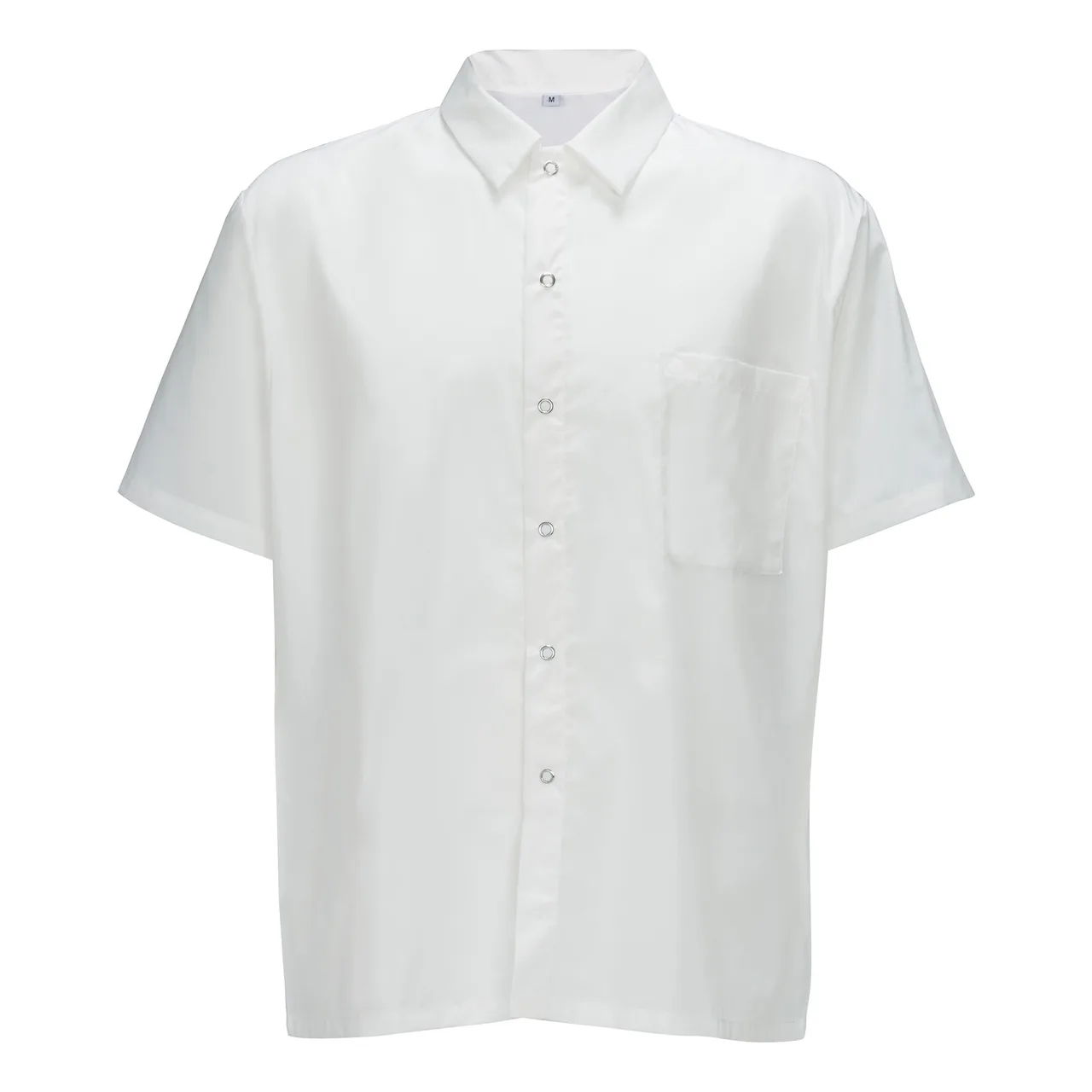 Winco UNF-1W4XL Broadway Chef Shirt, Short Sleeved, white, 4XL