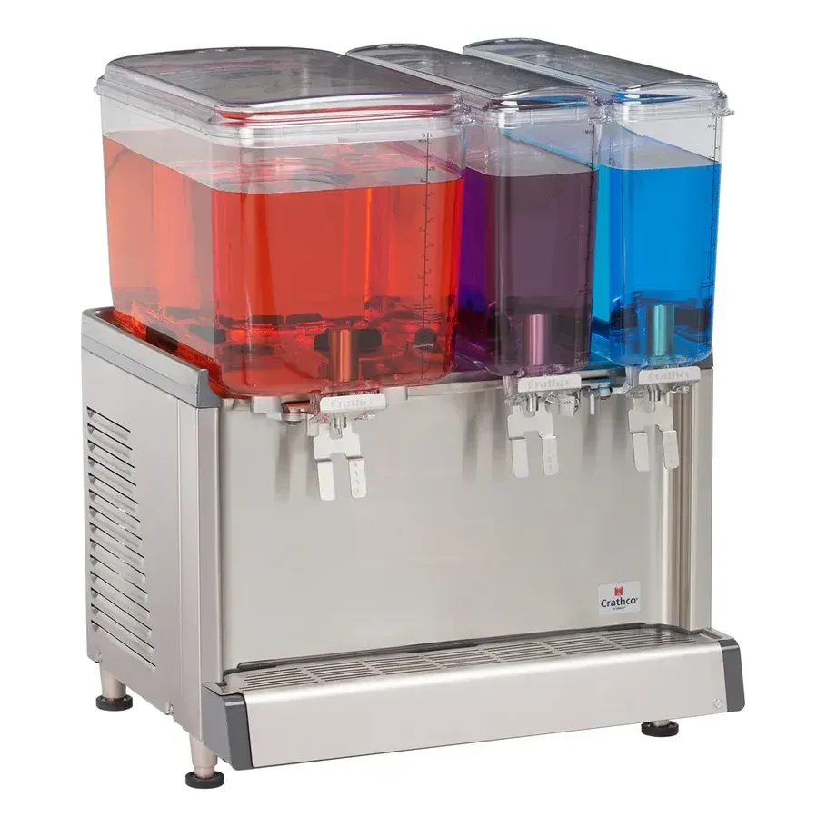 Crathco® CS-3D-16 (BPA FREE) Simplicity® Bubbler® Triple Combo Pre-Mix Cold Beverage Dispenser