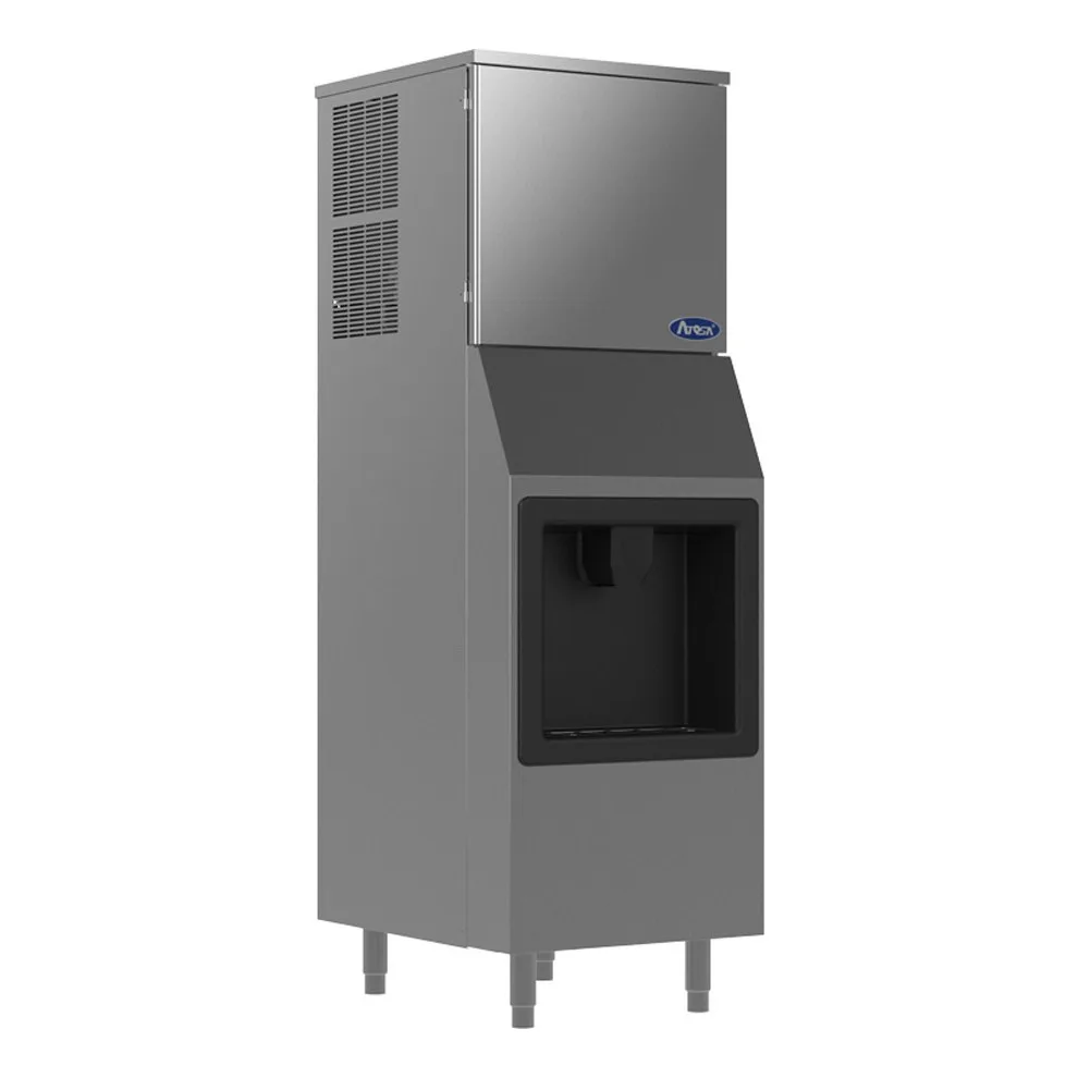 Atosa USA HD350-AP-161 Half Cube 350 lb Hotel Ice Machine & Dispenser, Air Cooled, 160 lb Bin