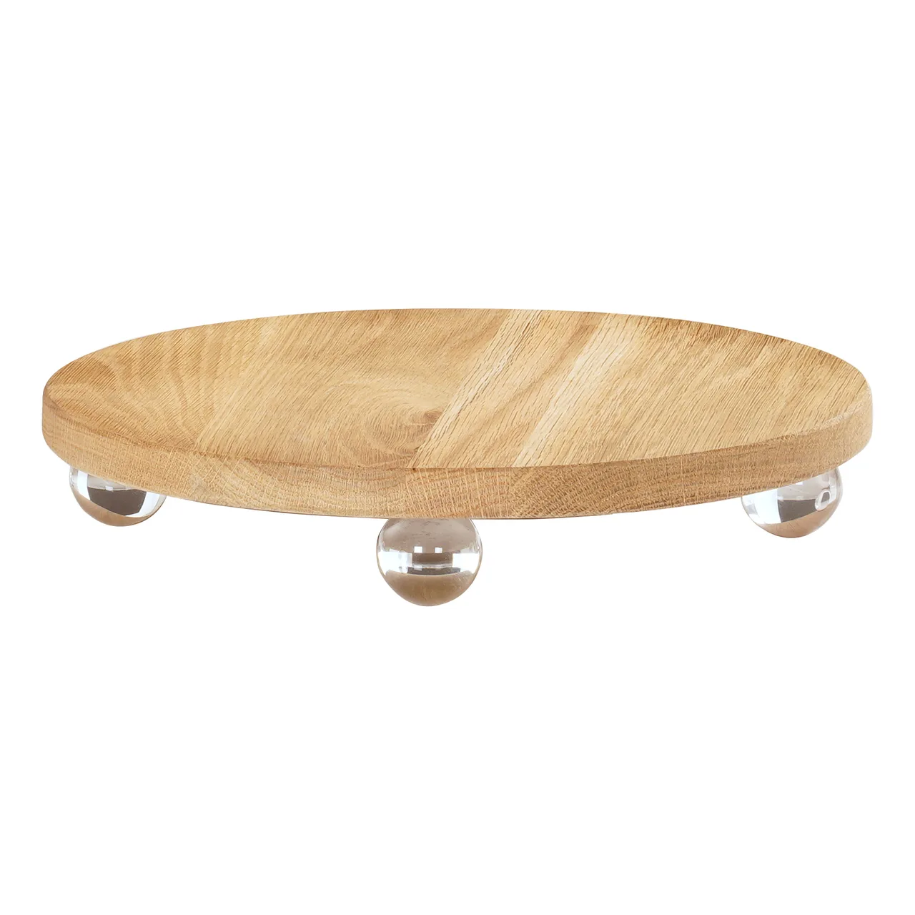 Cal-Mil 23857-12-21 Cup & Lid Dispenser, Riser Board, 12" W x 12" D x 2.5" H, Oak Clear Acrylic Feet