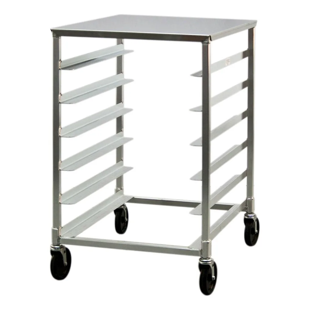 New Age NS834 12 Tray Side Load Aluminum Tray Rack for 15" x 20" Trays, Stainless Steel Top
