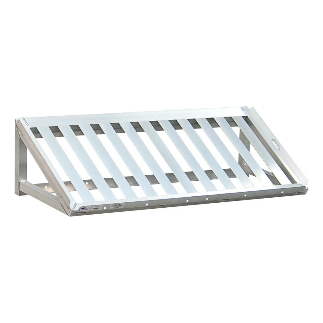New Age 97102 Aluminum T-Bar Wall Mounted Slanted Shelf - 48"W x 13"D
