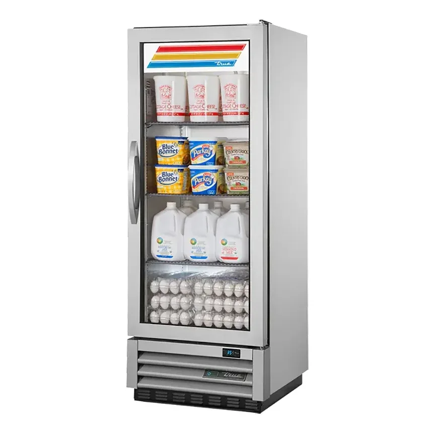 True T-12G-HC~FGD01 25″ One Section Reach In Refrigerator, (1) Right Hinge Glass Door, 115v