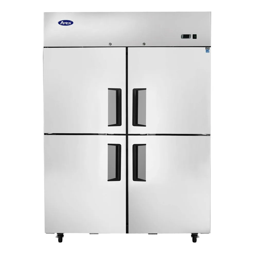 Atosa USA MBF8011GR 51.75" 4-Half Solid Door Reach-In Refrigerator, 43.2 cu. ft., Top Mounted
