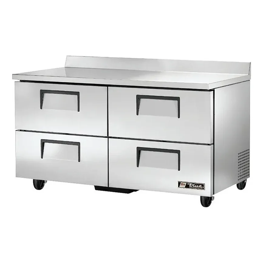 True TWT-60D-4-HC 60″ Worktop Refrigerator w/ (2) Sections & (4) Drawers, 115v