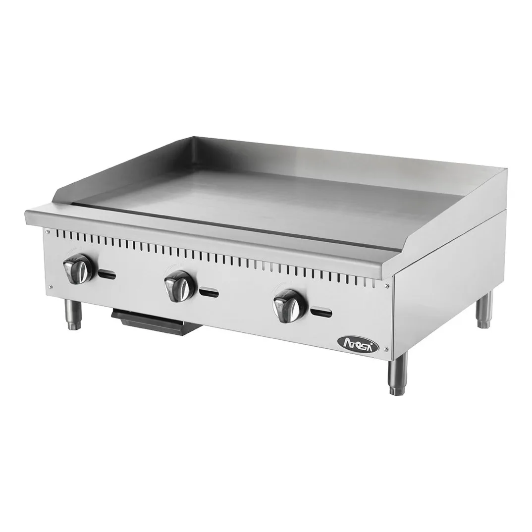 Atosa USA ATMG-36 36“ CookRite Countertop Gas Griddle w/ Manual Controls, 90.000 BTU