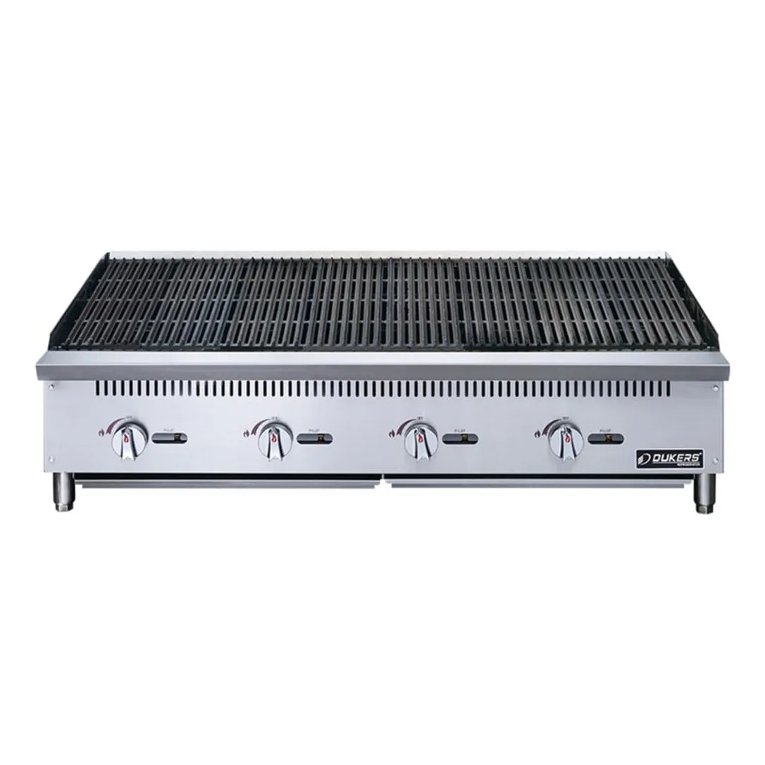 Dukers DCRB48 48" Gas Charbroiler w/ Cast Iron Grates - Convertible