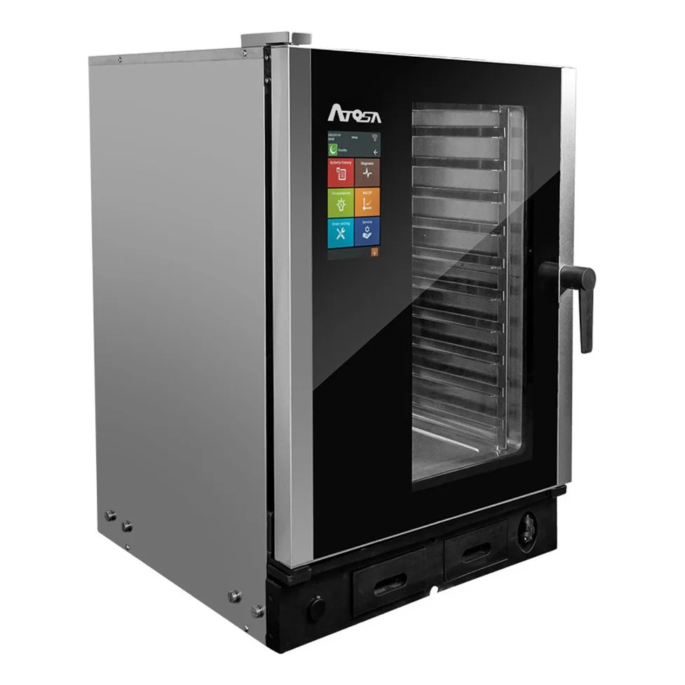 Atosa USA AEC-1011 E Half Size Smart Touch Electric Combi Oven w/ (10) Pans, 208/240v