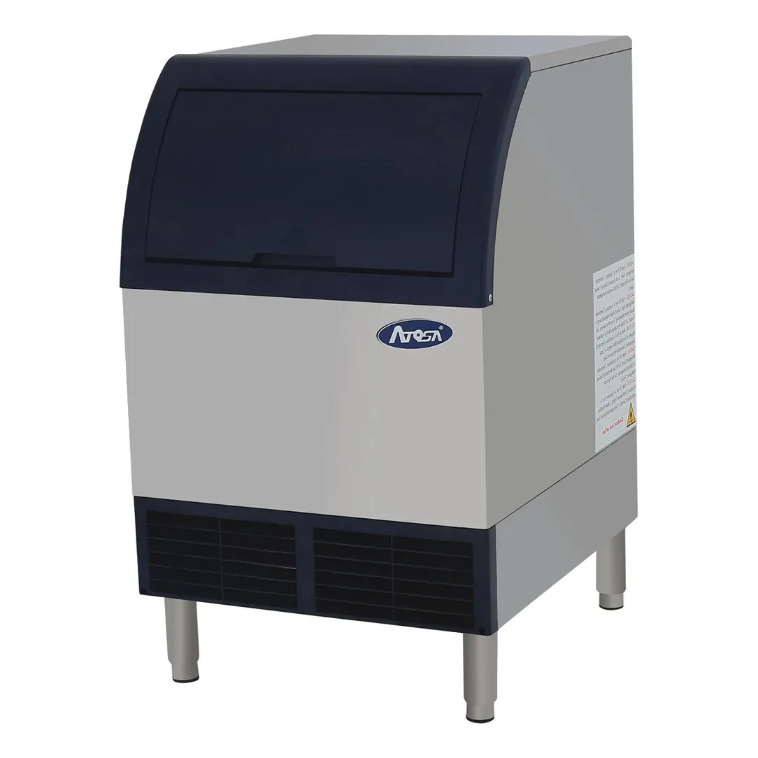 Atosa USA YR280-AP-161 24“ Air Cooled Half Cube 283 lb Undercounter Ice Machine with 88 lb Bin