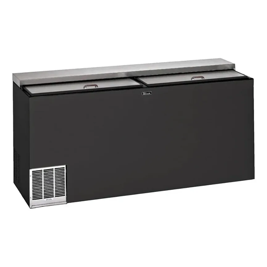Perlick BC48LT-3 48″ Forced Air Bottle Cooler – Holds (206) 12 oz Bottles, Lid Locks, Black, 120v