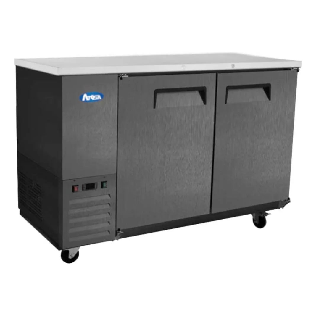 Atosa USA SBB69GRAUS2 68“ Two Section Back Bar Cooler with Solid Door, 18.6 cu. ft.