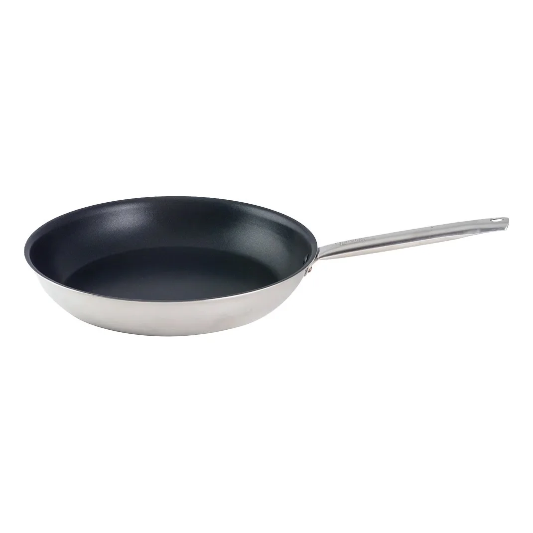 Spring USA 8478-60/20A Vulcano Fry Pan, 1/2 qt, 7.9" Dia x 1.5" H, stainless/al, stick, riveted handle, induction, 500°F