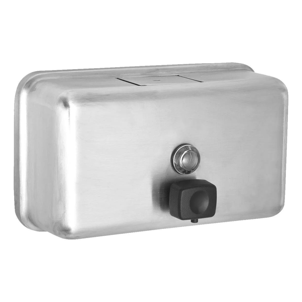 Alpine Industries ALP424-SSB Soap Dispenser, Horizontal Wall Mount