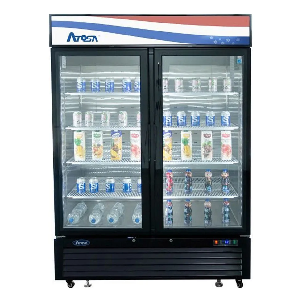 Atosa USA MCF8723GR 54“ 2-Section Merchandiser Refrigerator w/ 2 Swing Glass Door, 43.8 cu. ft.