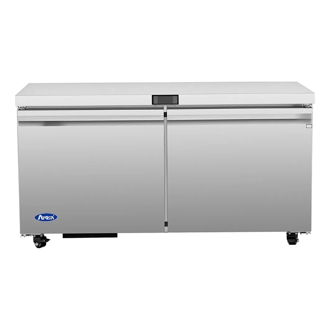 Atosa USA AUF60SD 60" Two Solid Door Undercounter Freezer, Stainless Steel, 15 cu. ft.