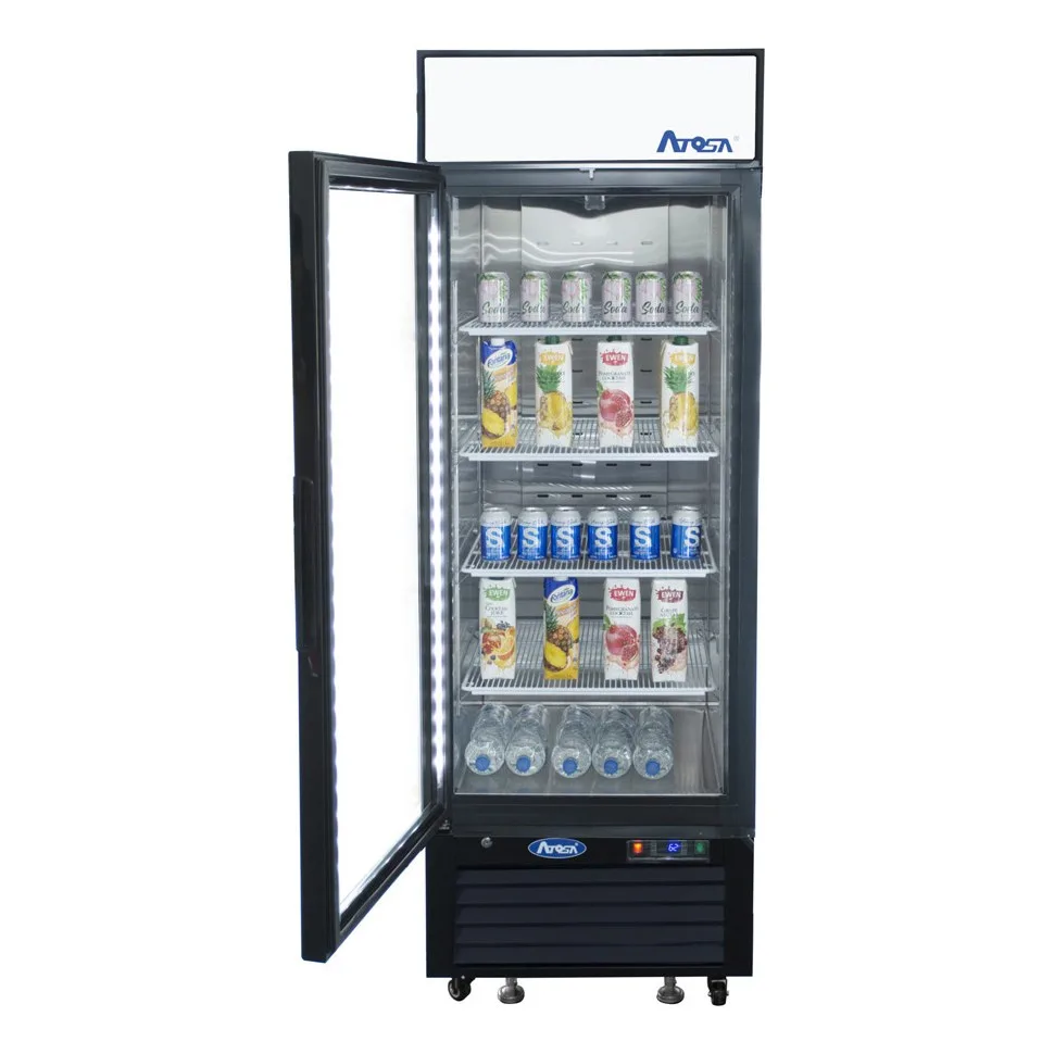 Atosa USA MCF8722GRL 27“ 1-Section Merchandiser Refrigerator with Glass Door, 19.4 cu. ft.