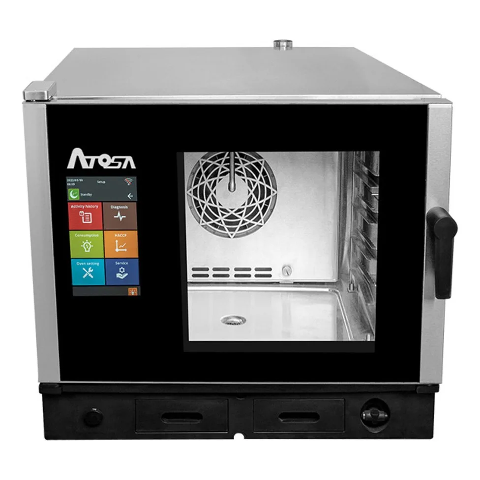 Atosa USA AEC-0511 E Half Size Smart Touch Electric Combi Oven w/ (5) Pans, 208/240v
