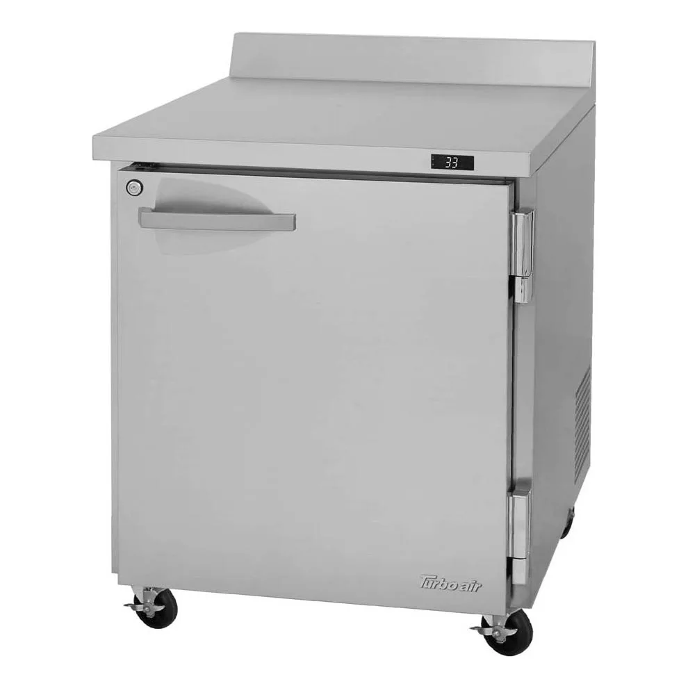 Turbo Air PWR-28-N 27″ 1-Section Worktop Refrigerator w/ 1 Lockable Door, 6.8 cu. ft.
