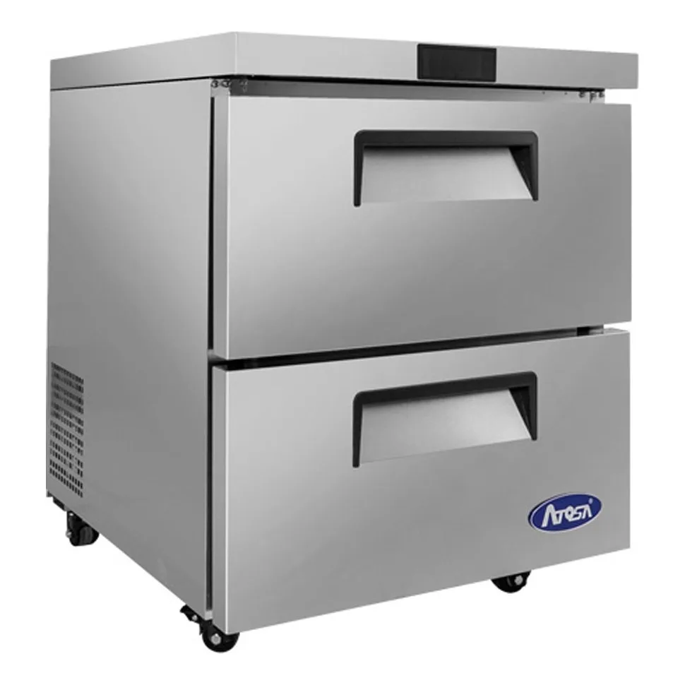 Atosa USA MGF8415GR 27“ One Section Undercounter Refrigerator w/ 2 Drawers, 7.15 cu. ft.
