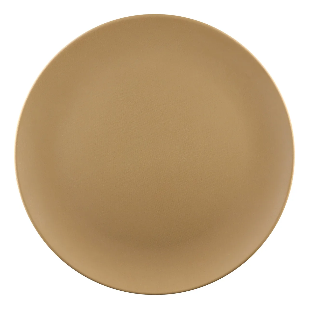 GET ECO1111R-PB Plate, 11" Round, Rolled Edge, Brown Melamine Bamboo, Biodegradable - 1/Paper Bag