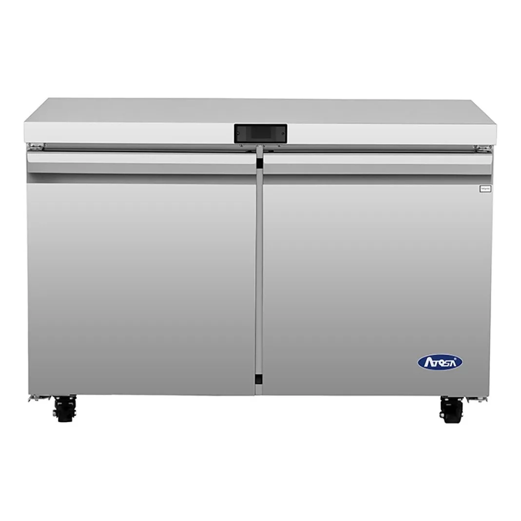 Atosa USA AUR48SD 48" Two Solid Door Undercounter Refrigerator, Stainless Steel, 11.8 cu. ft.