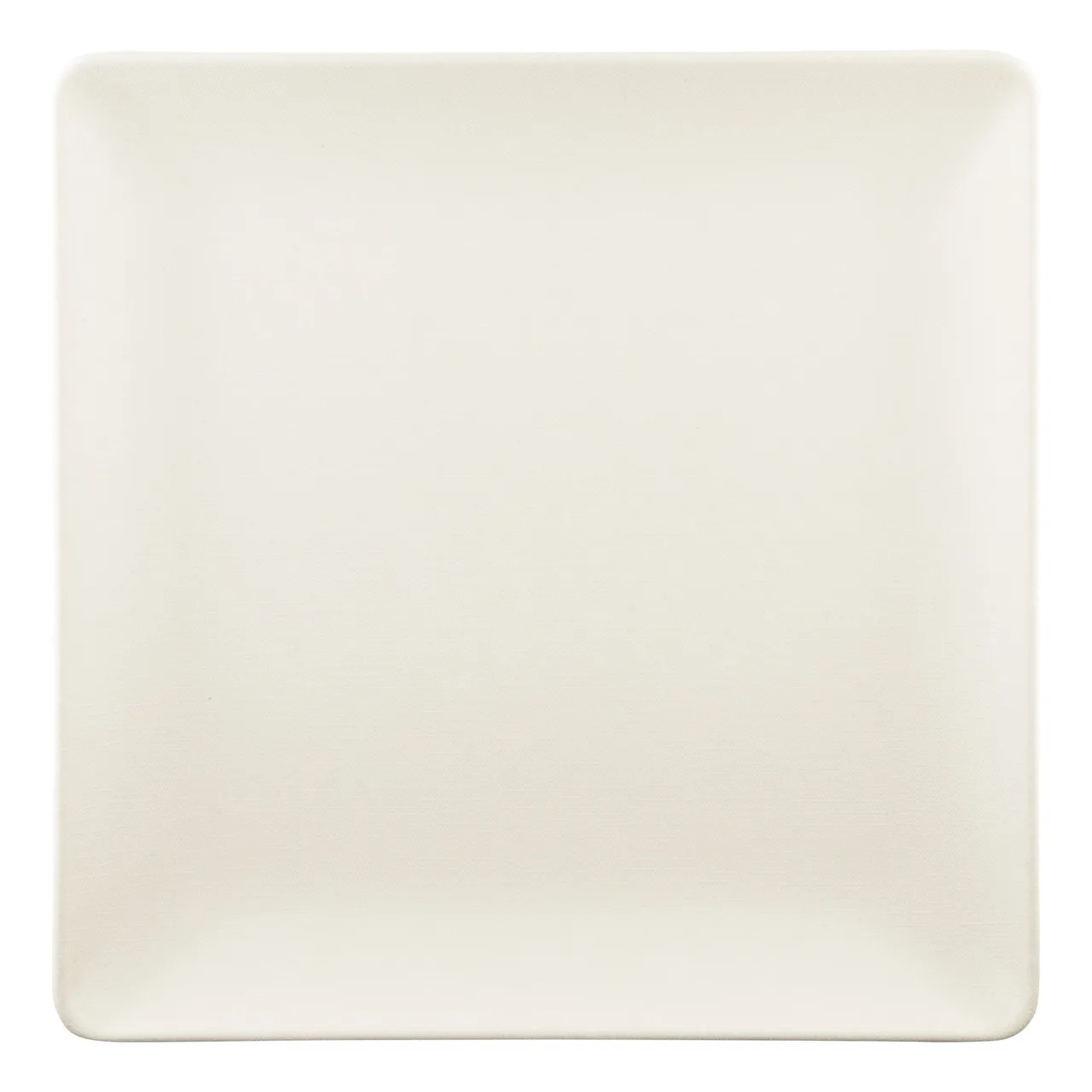 GET ECO1010SQ-PP Plate, 10" x 1"H Square White, Rolled Edge, Melamine/Bamboo, Break‑Resistant